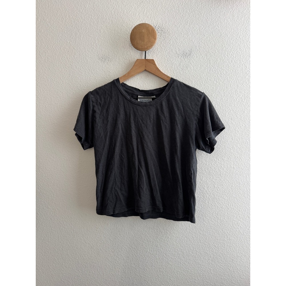 Jungmaven Womens Gray Hemp Organic Cotton Crop Tee Size Small